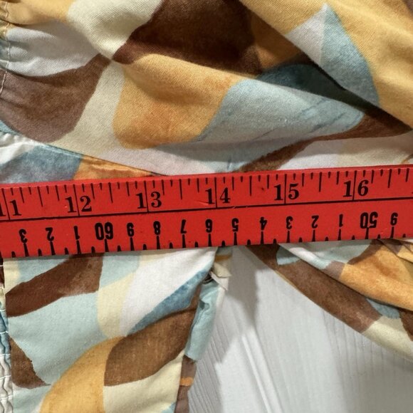 Abercrombie & Fitch Puff Sleeve Square‎ Neck Funky Print Top Size XS - Picture 6 of 8